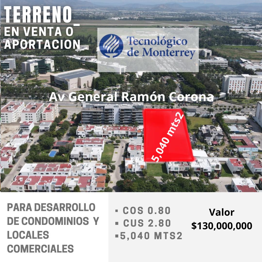 0077, TERRENO EN VENTA EN ZAPOPAN, JALISCO (TEC DE MONTERREY)