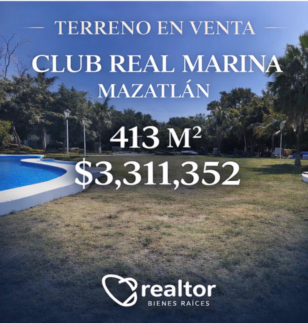 00170, TERRENO EN VENTA EN MAZATLAN, SINALOA (FRACC. CLUB REAL-MARINA MAZATLAN)