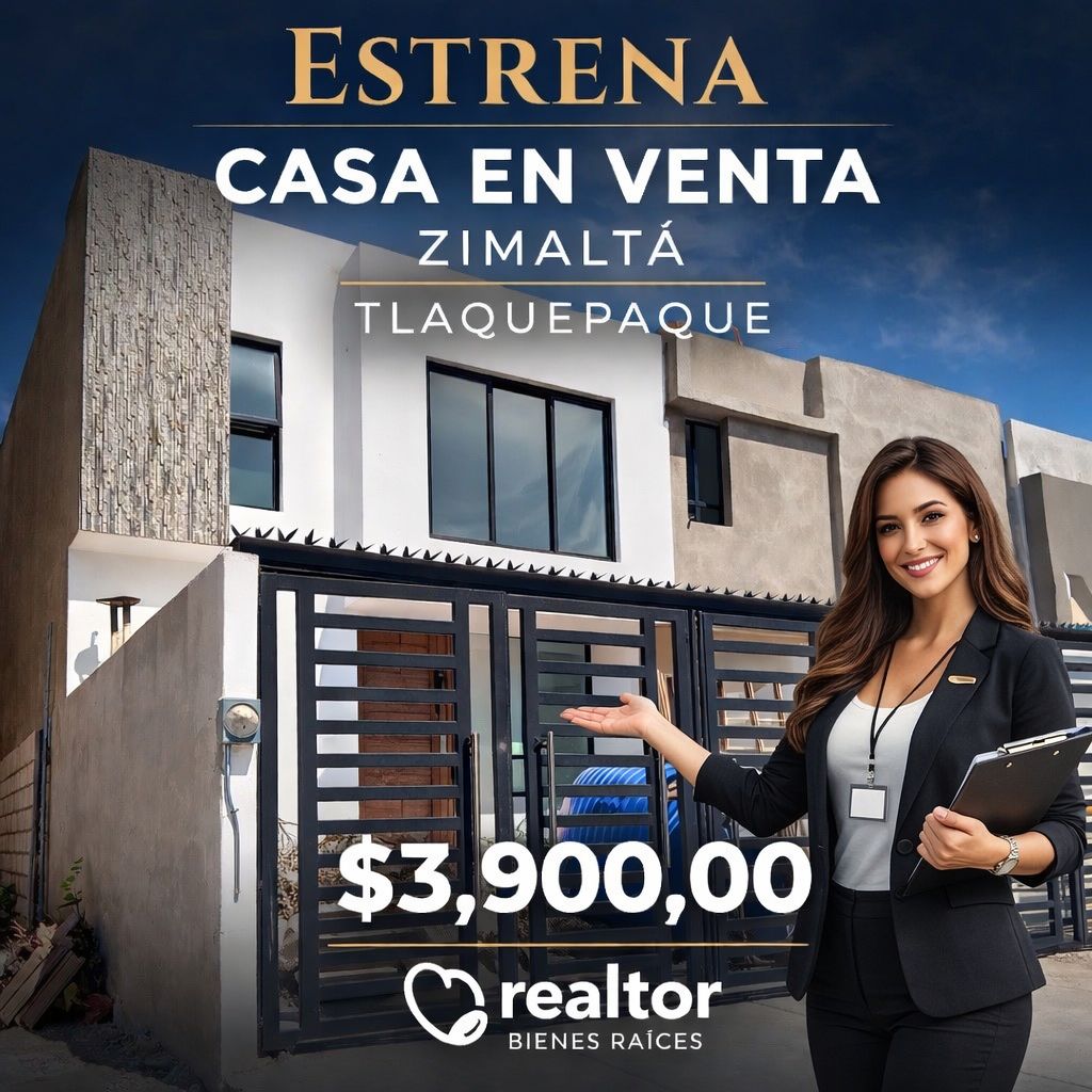 00190, CASA NUEVA EN VENTA EN TLAQUEPAQUE, JALISCO (ZIMALTA)