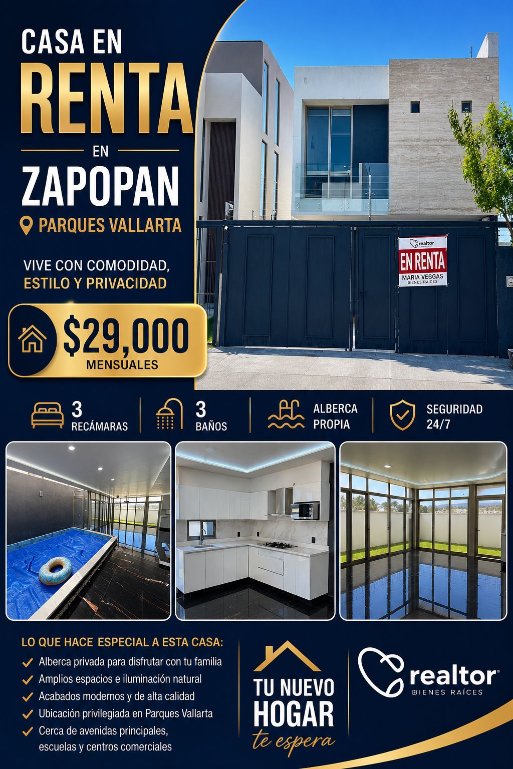 00230, CASA EN RENTA EN ZAPOPAN, JALISCO (BOSQUES VALLARTA)